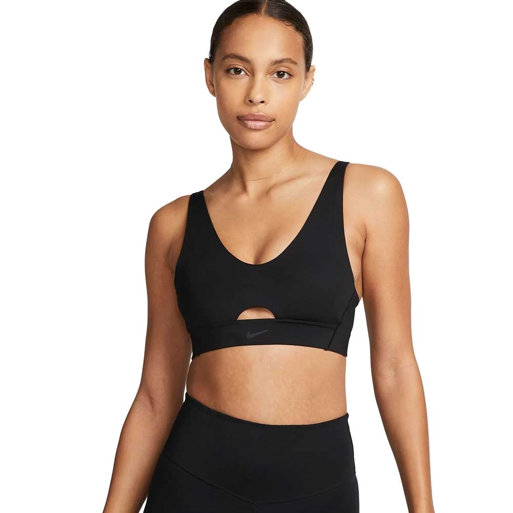 Women's Nike Indy Plunge Cutout Bra - Black/Dark Smoke Grey 1 Women's Nike Indy Plunge Cutout Bra - Black/Dark Smoke Grey