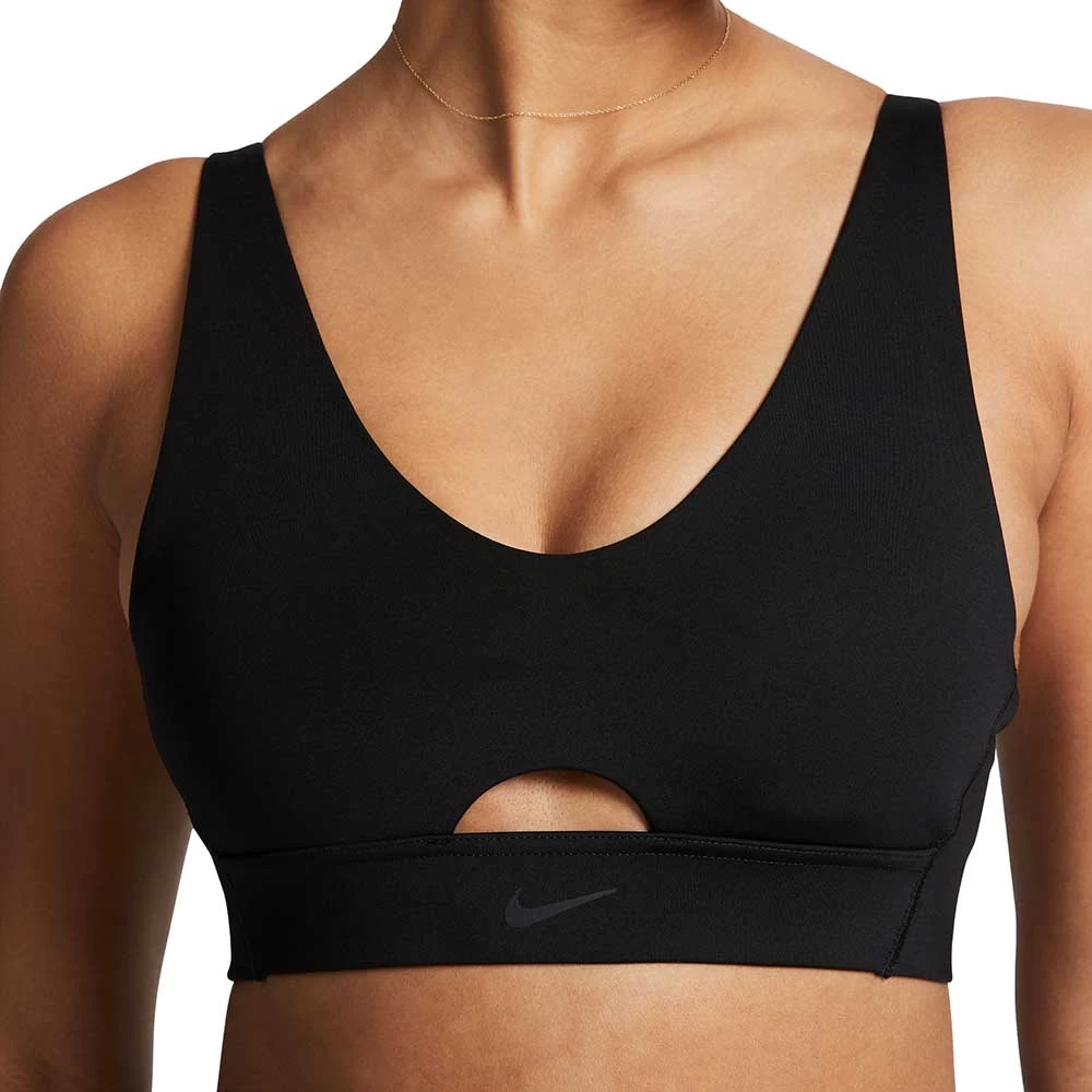 Women's Nike Indy Plunge Cutout Bra - Black/Dark Smoke Grey 3 Women's Nike Indy Plunge Cutout Bra - Black/Dark Smoke Grey - Image 3