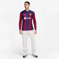 Men's FC Barcelona 2023/24 Stadium Home Nike Dri-FIT Long-Sleeve Soccer Jersey- Deep Royal Blue/Noble Red/White 7 Men's FC Barcelona 2023/24 Stadium Home Nike Dri-FIT Long-Sleeve Soccer Jersey- Deep Royal Blue/Noble Red/White -Sportswear Sales Store AURORA DX2636 456 PHSYM006 2000 1