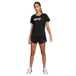 Women's Nike One Dri-Fit Mid Rise 3in Short - Black 8 Women's Nike One Dri-Fit Mid Rise 3in Short - Black -Sportswear Sales Store AURORA DX6010 010 PHSYM004 2000