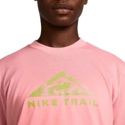 Women's Nike Dri-Fit Tee Short Sleeve Trail - Coral Chalk/Bright Cactus -Sportswear Sales Store AURORA DX7896 611 PHSYM001 2000 1