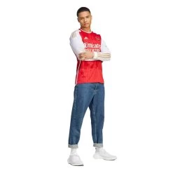 ADIDAS Arsenal FC Home LS Jersey - Betsca,White -Sportswear Sales Store Arsenal 23 24 Long Sleeve Home Jersey Red HZ2085 25 model