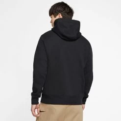 Men's Nike Sportswear Club Fleece Pullover Hoodie - Black/Black/White -Sportswear Sales Store BV2654 010 PHSBM001 2000