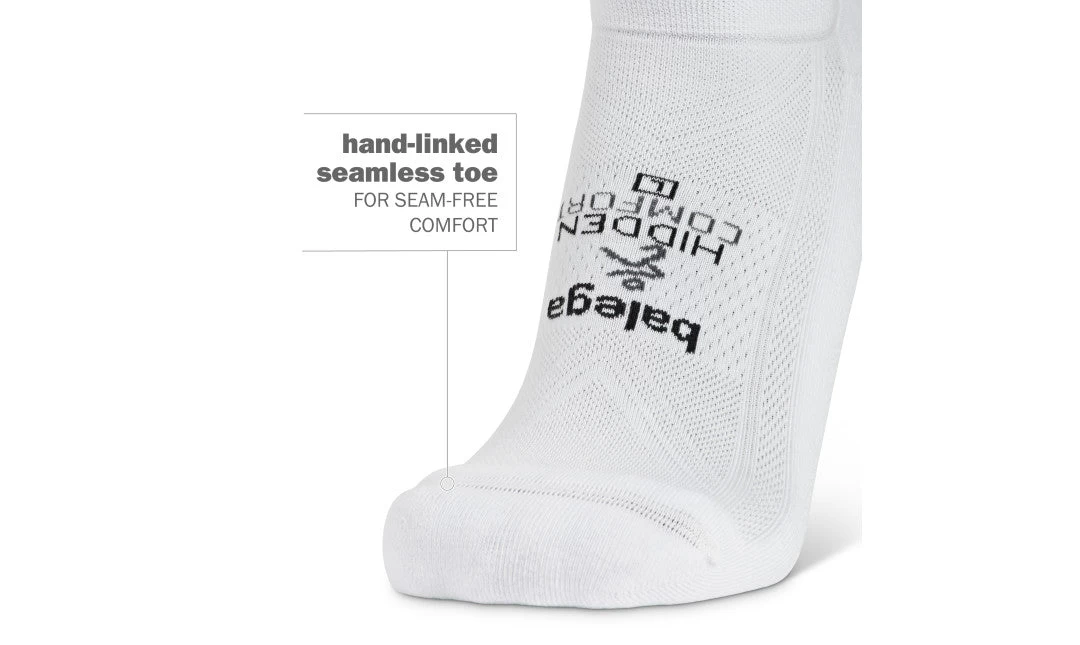 Balega Unisex Hidden Comfort No Show Socks - White 4 Balega Unisex Hidden Comfort No Show Socks - White - Image 4
