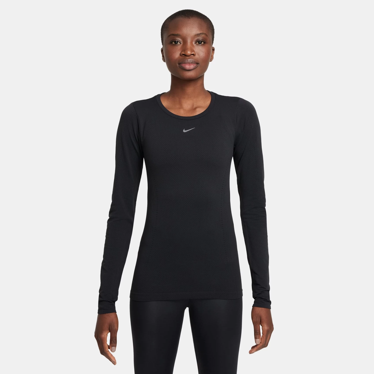 Women's Nike Dri-FIT ADV Seamless Long Sleeve Top - Black/Reflective Silver 1 Women's Nike Dri-FIT ADV Seamless Long Sleeve Top - Black/Reflective Silver