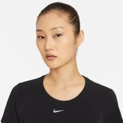 Women's Nike Dri-FIT One Luxe Short Sleeve Top - Black/Reflective Silver 7 Women's Nike Dri-FIT One Luxe Short Sleeve Top - Black/Reflective Silver -Sportswear Sales Store DD0618 010 PHSYM001 JPG HEI 875 WID 875 1
