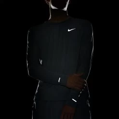 Men's Nike Dri-FIT Miler Long Sleeve Running Top - Smoke Grey/Reflective Silver -Sportswear Sales Store DD4576 084 PHSYM004 2000