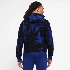 Nike Men's KNVB Club Fleece Hoodie - Black/Royal Blue -Sportswear Sales Store DH4960 010 PHSBM001 2000