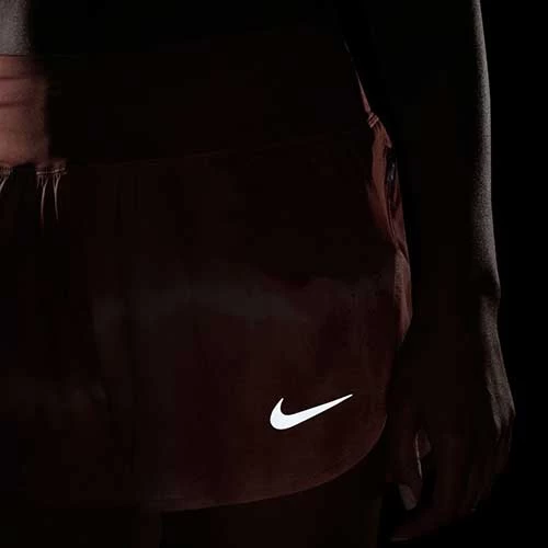 Women's Nike Dri-FIT Eclipse Short- Madder Root/Black 7 Women's Nike Dri-FIT Eclipse Short- Madder Root/Black - Image 7