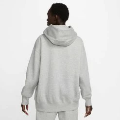 Nike Women's Fleece Oversized Pullover Hoodie - Dark Grey Heather/Sail 8 Nike Women's Fleece Oversized Pullover Hoodie - Dark Grey Heather/Sail -Sportswear Sales Store DQ5860 063 PHSBM001