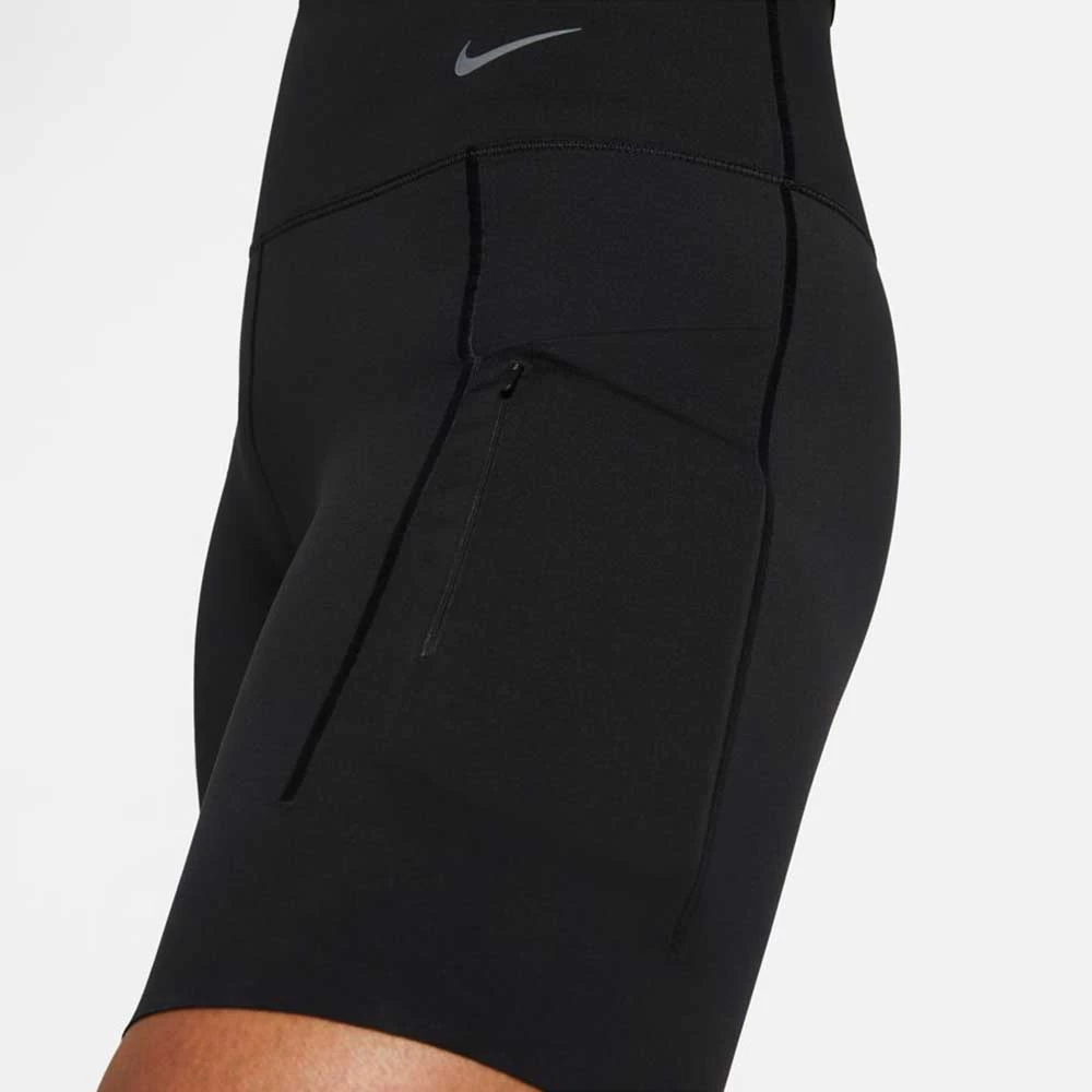 Women's Nike Dri-Fit Go High Rise 8in Short - Black 7 Women's Nike Dri-Fit Go High Rise 8in Short - Black - Image 7