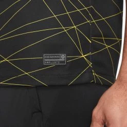 Nike Men's Paris Saint-Germain 2023/24 Stadium Fourth Jersey - Black/Tour Yellow -Sportswear Sales Store DR3969 011 PHSYM001