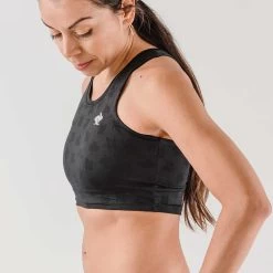 Women's Crop Hop Support & Pocket Bra - Black -Sportswear Sales Store DSC00816 5000x da937662 2129 4448 ba23 8595f55e55b4