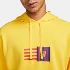 Nike Men's FC Barcelona Club Hoodie -Amarillo/Deep Royal Blue -Sportswear Sales Store DX4755 728 PHSYM001 1