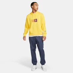 Nike Men's FC Barcelona Club Hoodie -Amarillo/Deep Royal Blue -Sportswear Sales Store DX4755 728 PHSYM006 1