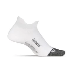 Feetures Unisex Elite Light Cushion No Show Tab Sock - White