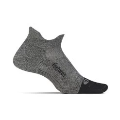 Feetures Unisex Elite Light Cushion No Show Tab Sock - Grey