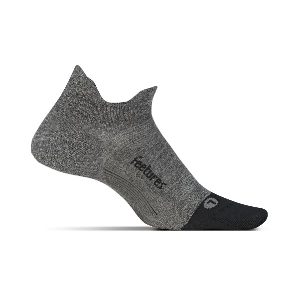 Feetures Unisex Elite Ultra Light No Show Tab Sock - Grey 1 Feetures Unisex Elite Ultra Light No Show Tab Sock - Grey