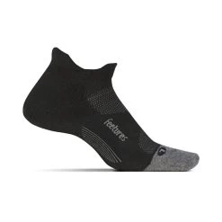 Feetures Unisex Elite Max Cushion No Show Tab Sock - Black