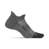 Feetures Unisex Elite Max Cushion No Show Tab Sock - Grey