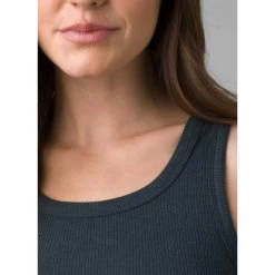Prana Women's Foundation Rib Tank Top - Grey Blue Heather -Sportswear Sales Store Grey Blue Heather 3