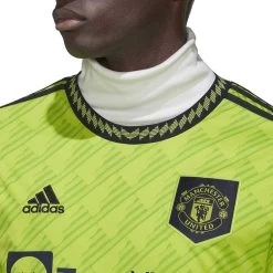 ADIDAS Men's 22/23 Manchester United 3rd Jersey - Semi Solar Slime -Sportswear Sales Store HE2981 04
