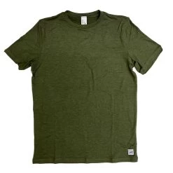 Men's Performance Tech Short Sleeve - Heather Hunter Green/Dark Gray Woven Gazelle Patch