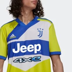 ADIDAS Juventes 21/22 3rd Jersey - Shock Yellow/Hi Res Blue -Sportswear Sales Store Juventus 21 22 Third Jersey Yellow GS1439 43 detail