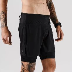 Men's Shredders 2-in-1 5in Short - Black -Sportswear Sales Store M SHREDDERS2IN1 5IN DSC07278 2048x 1
