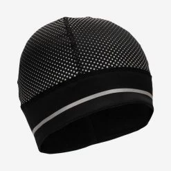 Nathan HyperNight Reflective Pony Tail Beanie - Black/Geo Print