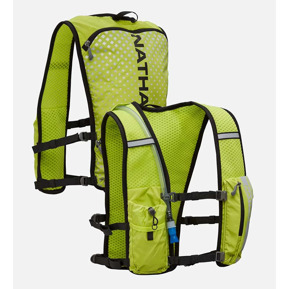 Nathan HyperNight QuickStart 2.0 4L Hydration Pack - Hi Vis Yellow/Geo Print 3 Nathan HyperNight QuickStart 2.0 4L Hydration Pack - Hi Vis Yellow/Geo Print - Image 3