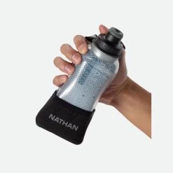 Nathan Unisex QuickSqueeze Lite Insulated 12oz - Black/Marine Blue -Sportswear Sales Store NS40060 00030 12oz QuickSqueezeLite12Insulated onBody 1 900x 1