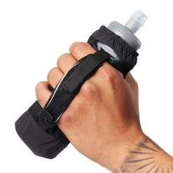 Nathan ExoShot 2.0 (14oz) Handheld Water Bottle - Black/Ribbon Red 10 Nathan ExoShot 2.0 (14oz) Handheld Water Bottle - Black/Ribbon Red -Sportswear Sales Store NS4862 00186 ExoShot 2 onBody 2