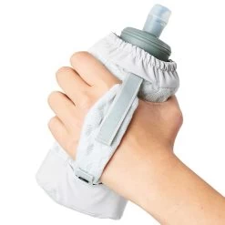 Nathan ExoDraw 2.0 (18oz) Handheld Water Bottle - Vapor Grey/Estate Blue 12 Nathan ExoDraw 2.0 (18oz) Handheld Water Bottle - Vapor Grey/Estate Blue -Sportswear Sales Store NS4863 60286 ExoDraw 2 onBody 2