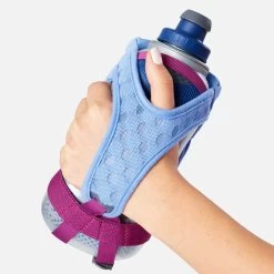 Nathan QuickSqueeze Insulated 18oz Bottle- Periwinkle/Estate Blue -Sportswear Sales Store NS70340 70056 QuickSqueezeIns18oz onBody 2