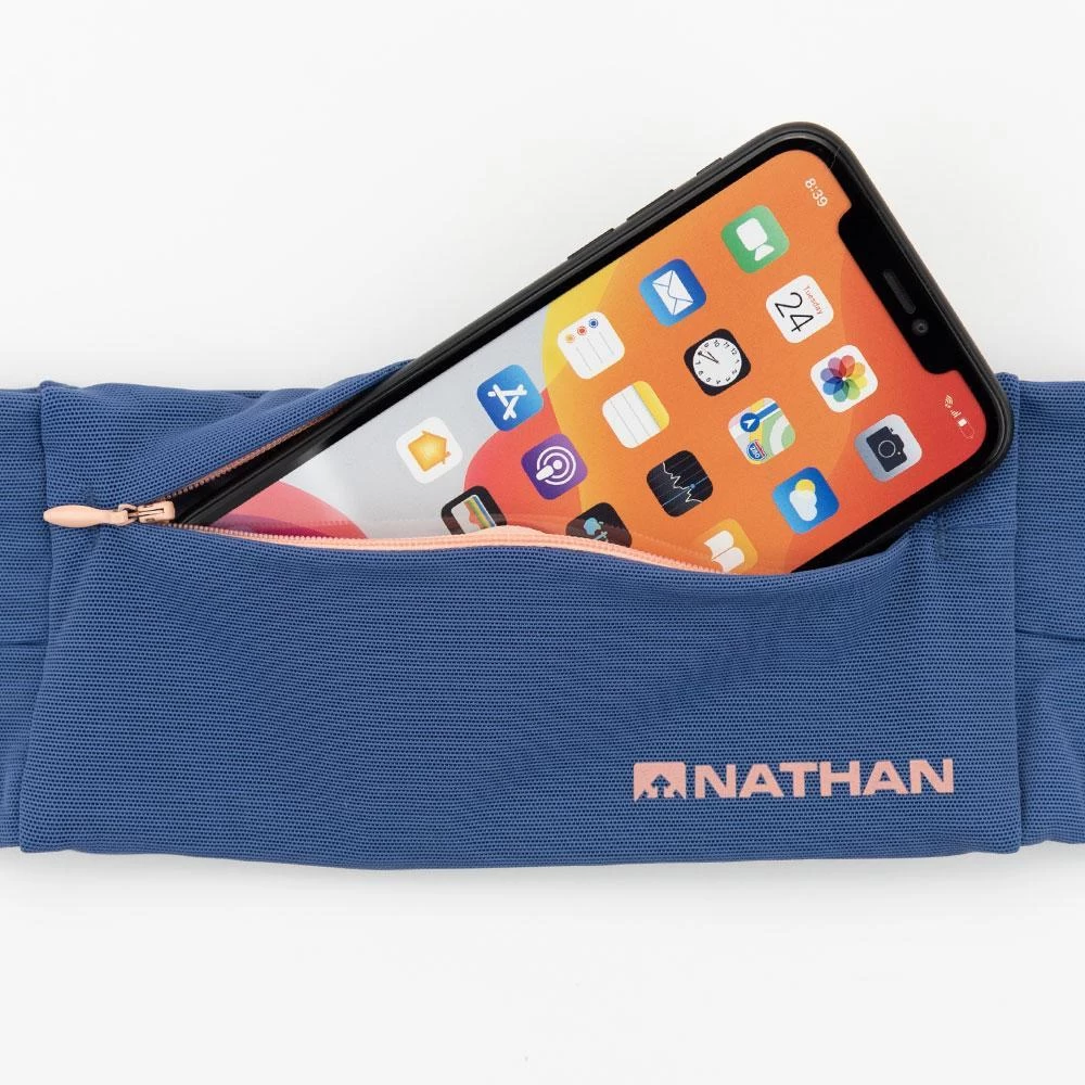 Nathan The Zipster Lite Training Waist Belt - True Navy/Rose Gold 2 Nathan The Zipster Lite Training Waist Belt - True Navy/Rose Gold - Image 2