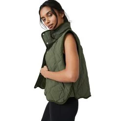 Women's Quinn Quilted Puffer Vest - Everglades -Sportswear Sales Store OB1360548 3352 b