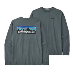 Patagonia Men's Long-Sleeved P-6 Logo Responsibili-Tee - Nouveau Green