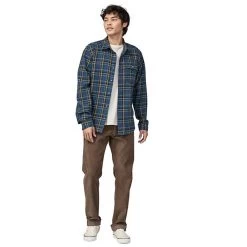 Patagonia Men's Cotton In Conversion Lightweight Fjord Flannel Shirt - Major: Tidepool Blue -Sportswear Sales Store POS WBF23 42410 MTBL CM3