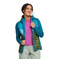 Cotopaxi Women's Capa Insulated Hooded Jacket - Gulf/Pine 16 Cotopaxi Women's Capa Insulated Hooded Jacket - Gulf/Pine -Sportswear Sales Store S23 W Capa Hybrid Insulated Hooded Jacket Gulf Pine 3