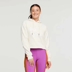 Cotopaxi Women's Do Good Organic Crop Pullover Hoodie - Bone -Sportswear Sales Store S23 W Do Good Organic Crop Sweatshirt Bone 1