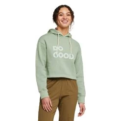 Cotopaxi Women's Do Good Organic Crop Pullover Hoodie - Silver Leaf