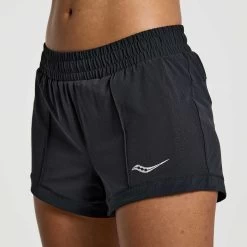 Saucony Women's Outpace 3" Running Short - Black -Sportswear Sales Store SAW800422 BK 7