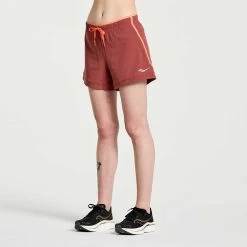 Saucony Women's Outpace 5" Running Short - Apple Butter -Sportswear Sales Store SAW800423 AB 3