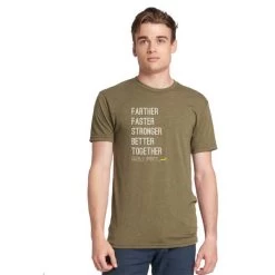 Unisex Farther Faster Stronger Better Together Triblend Short Sleeve Tee - Military Green