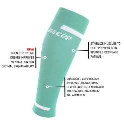 CEP Women's The Run Compression Calf Sleeves 4.0 - Ocean -Sportswear Sales Store The Run Calf Sleeves 4.0 ocean infograph 5 1800x1800 41ee4ca8 3d7e 4dad 8495 7a066a513ae5