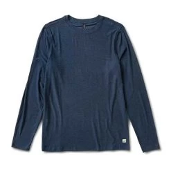 Vuori Men's Long-Sleeve Strato Tech Tee - Navy Heather