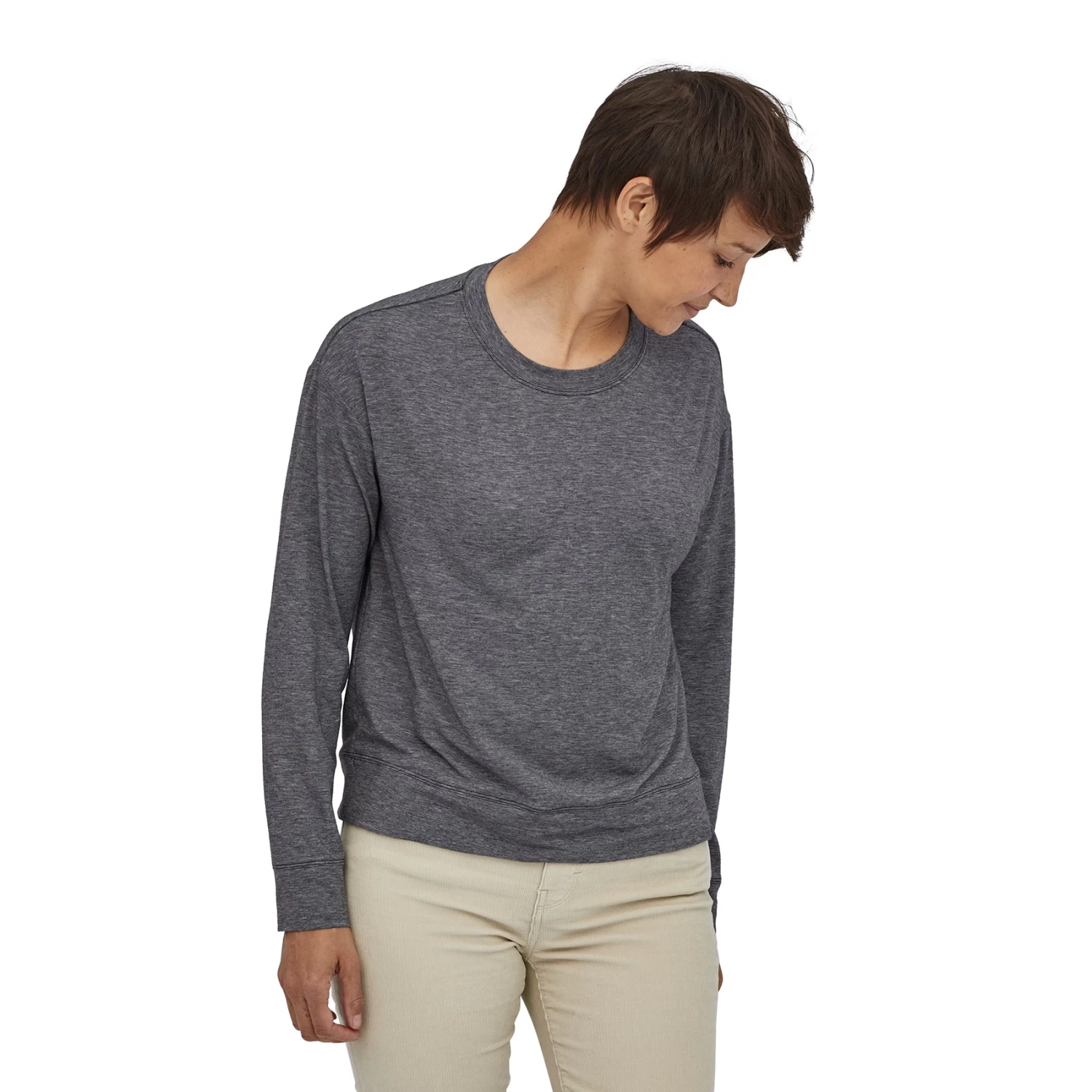 Patagonia Women's Long Sleeved Glorya Twist Top - Ink Black 2 Patagonia Women's Long Sleeved Glorya Twist Top - Ink Black - Image 2