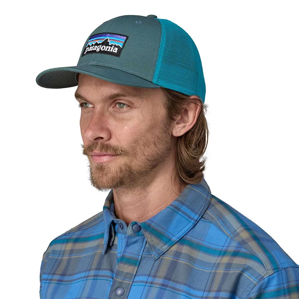 Patagonia Unisex P-6 Logo Trucker Hat - Nouveau Green 2 Patagonia Unisex P-6 Logo Trucker Hat - Nouveau Green - Image 2
