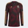 ADIDAS Men's Germany 2022 Away Long Sleeve Jersey - Black